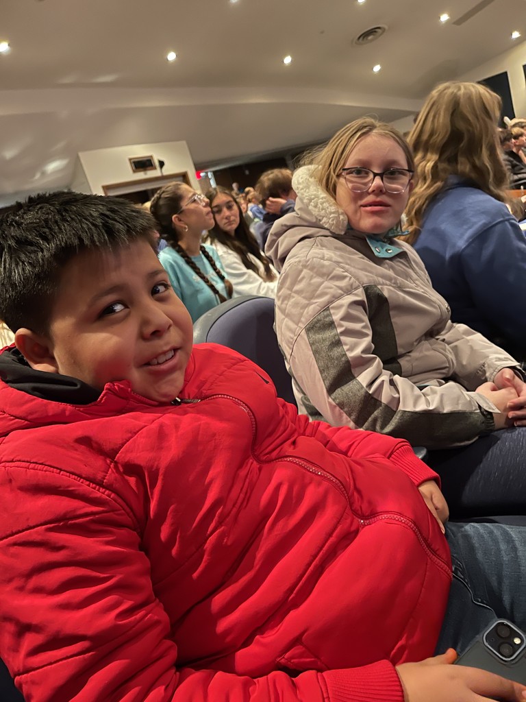 students watching a show