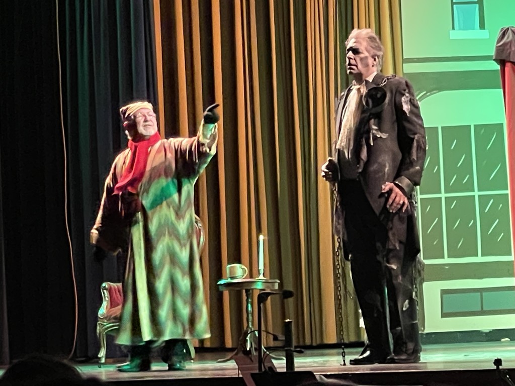 Actors performing on a stage