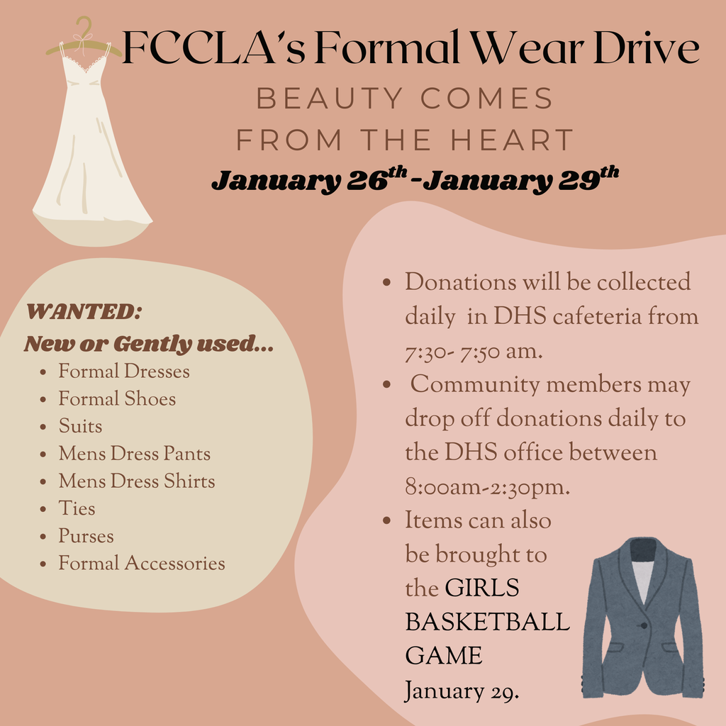Formal wear drive flyer