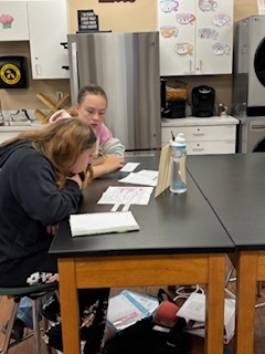 Culinary students working in the lab