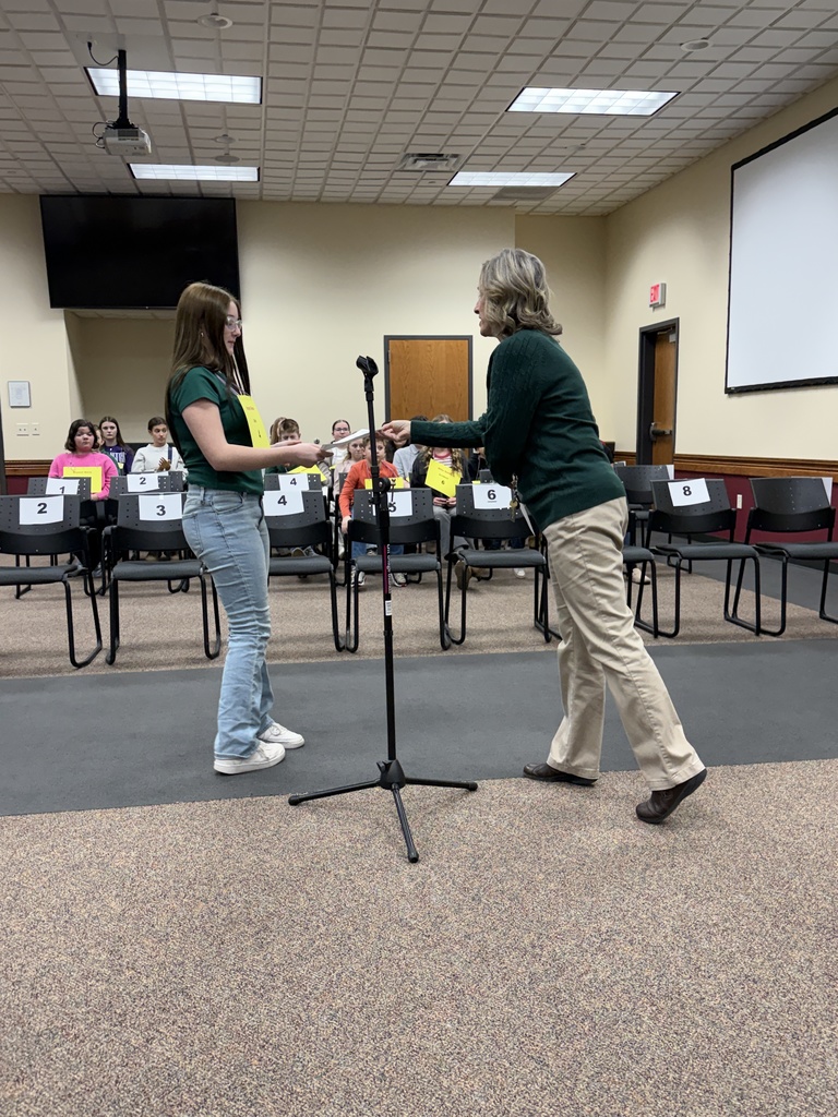 Student spelling in a spelling bee