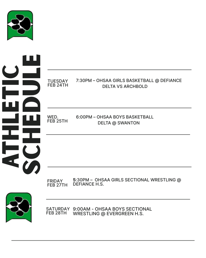 Athletic Schedule