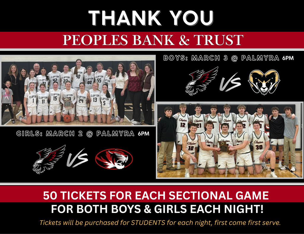 PBT 50 Student Tickets Thank You