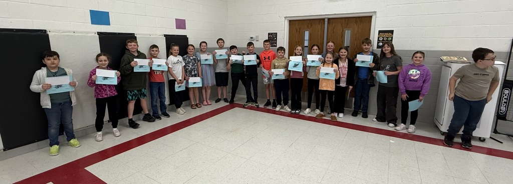 Students with their MAP testing reward