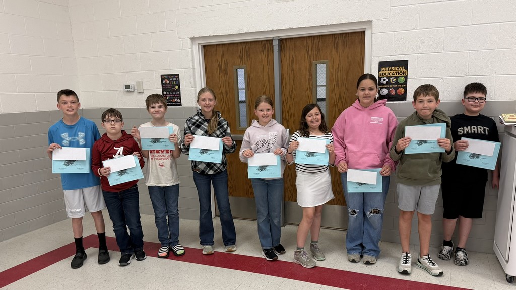 Students with their MAP testing reward