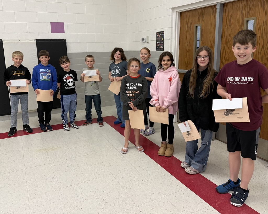 Students with their MAP testing reward