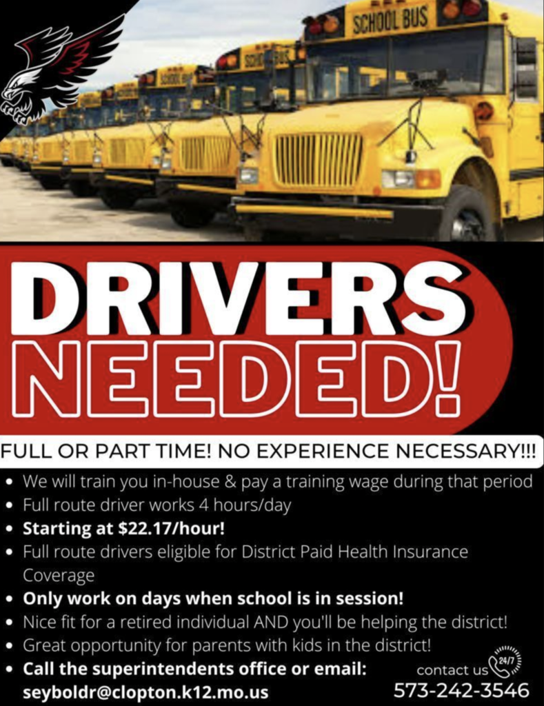 Bus Drivers Needed