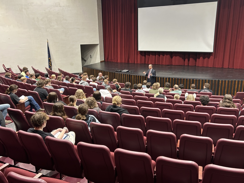 Students in the auditorium