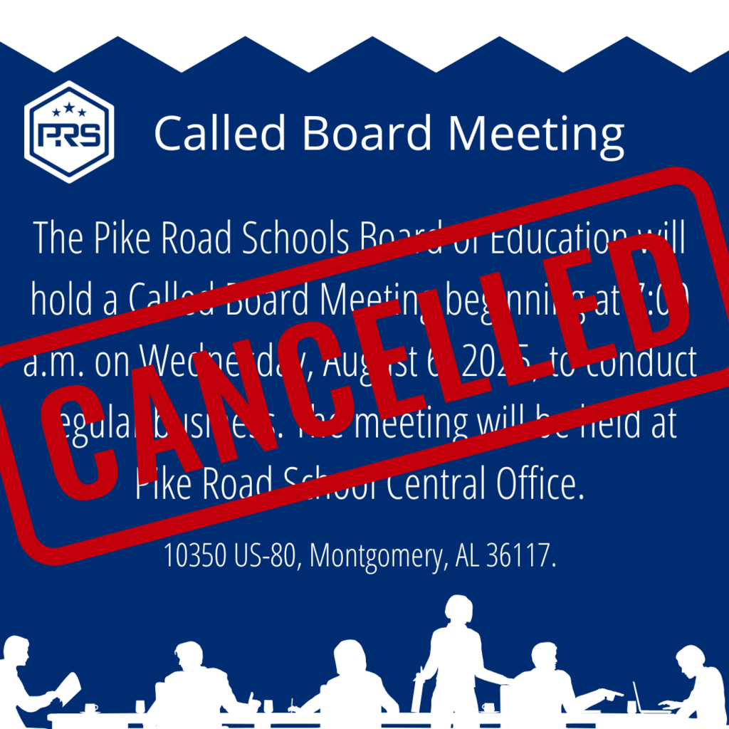 BOE Called Meeting  for 8.6.25 cancelled