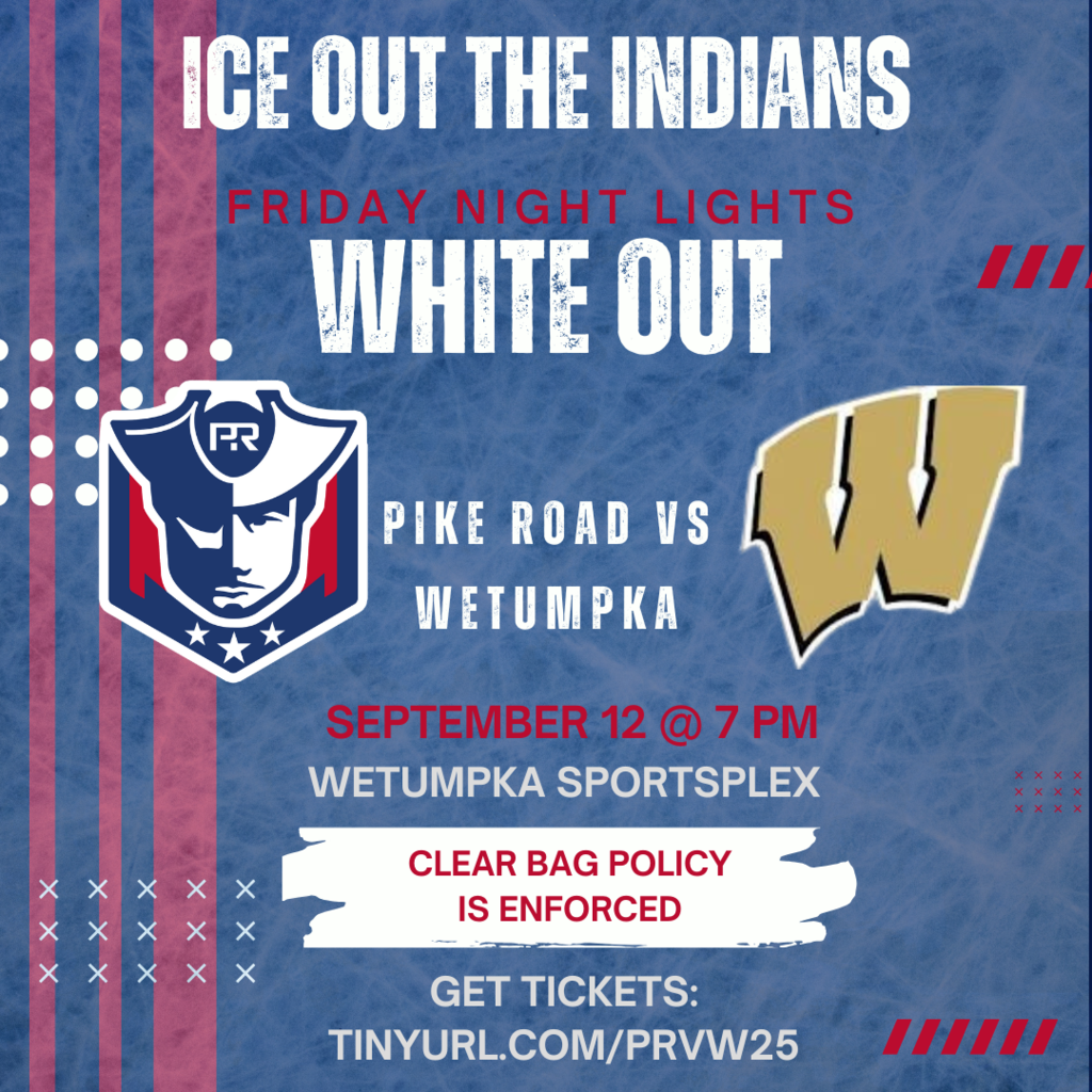 PRS at Wetumpka Friday, September 12 at 7:00. Wetumpka Sportsplex. Clear Bag Policy will be enforced!
