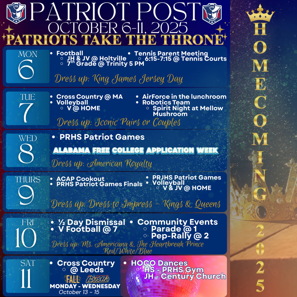 Patriot Post - HOCO Week 2025