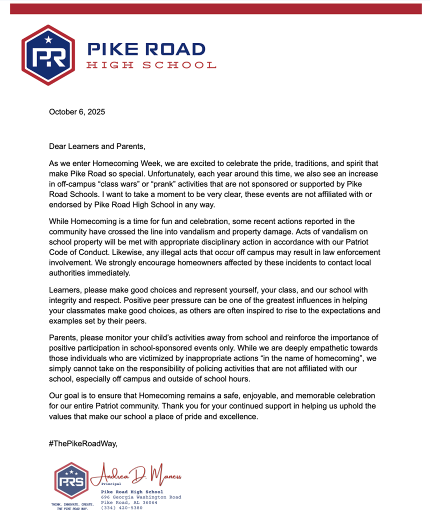 Homecoming Week 2025 - A Message from Admins