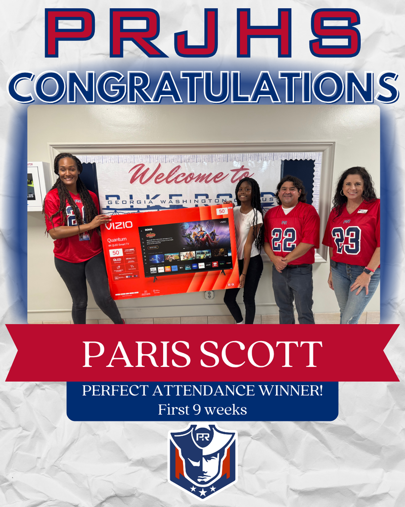 1st 9 weeks perfect attendance winner