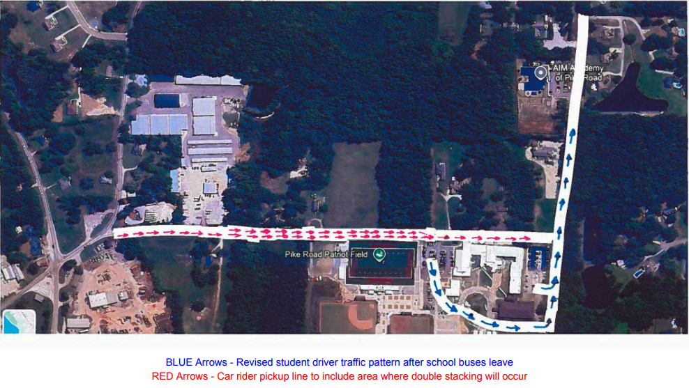 Map of rerouted traffic for Traffic study for the afternoon of  November 5. 