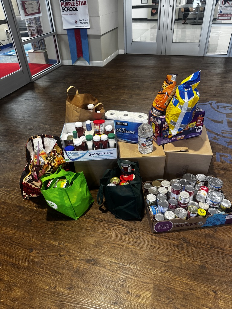 Afternoon donation collection from Pike Road Elementary School