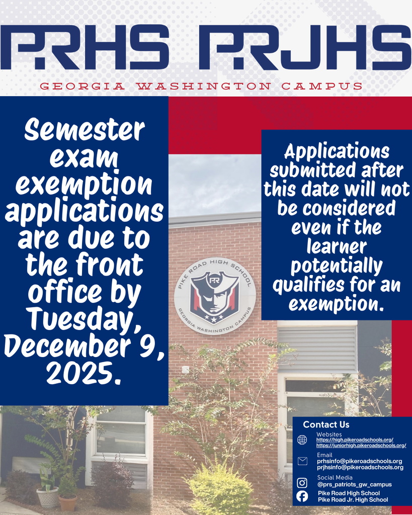 Semester Exam Exemption Applications Due December 9