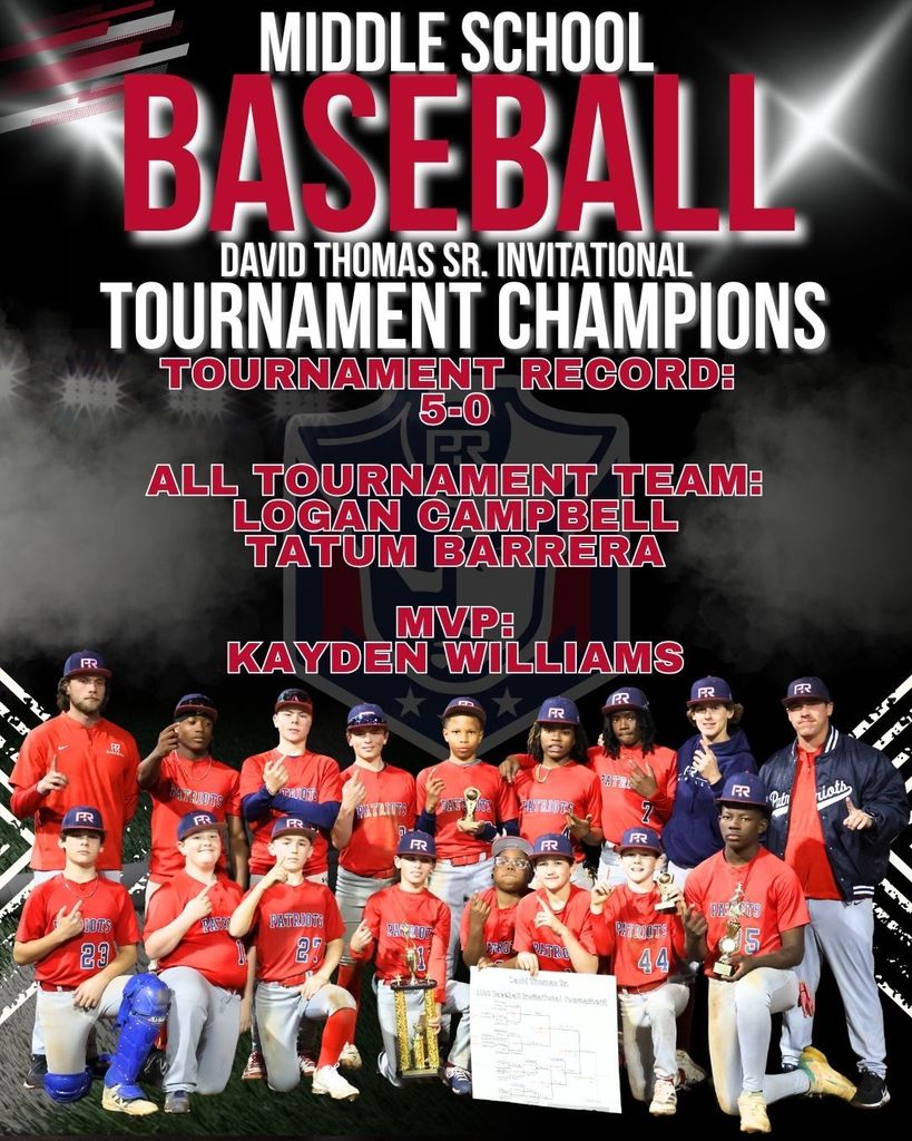 MS Baseball Tourn Champions