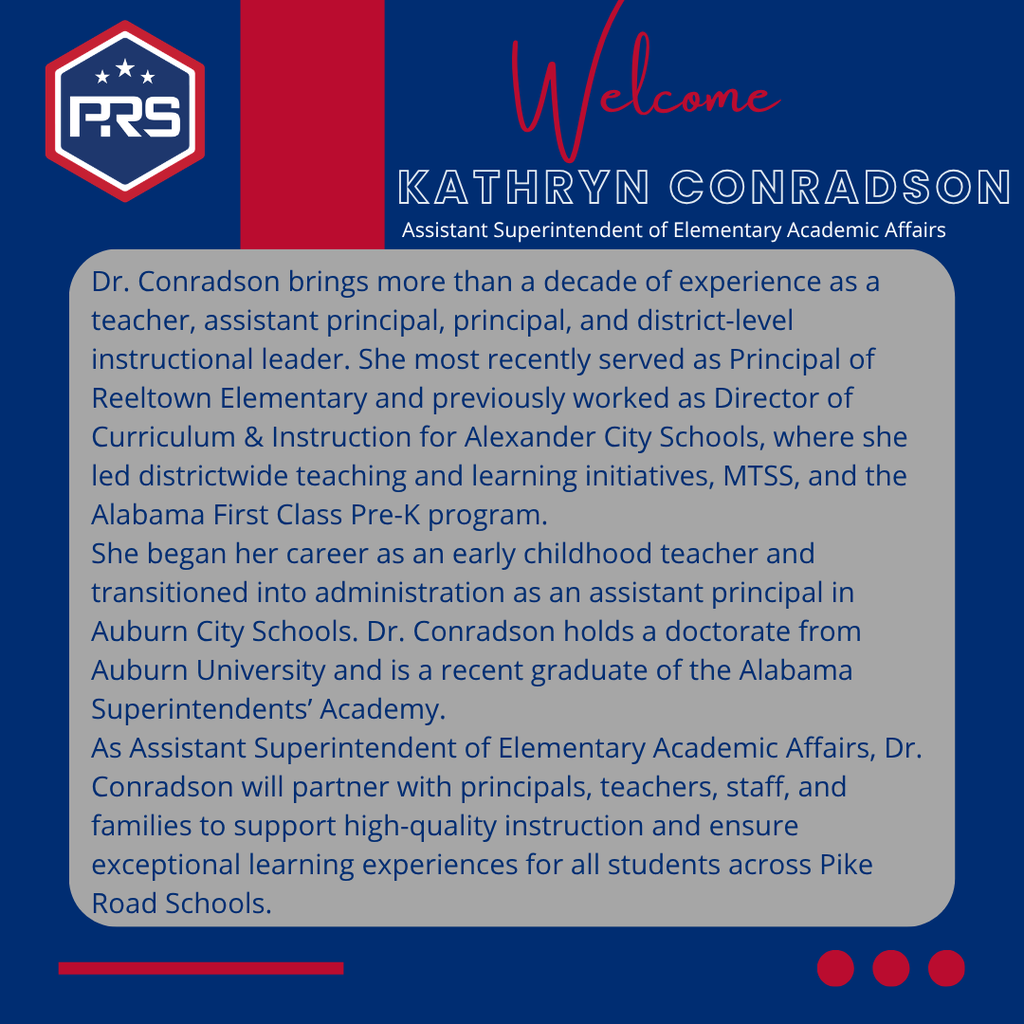 Welcome Kathryn Conradson to PRS!