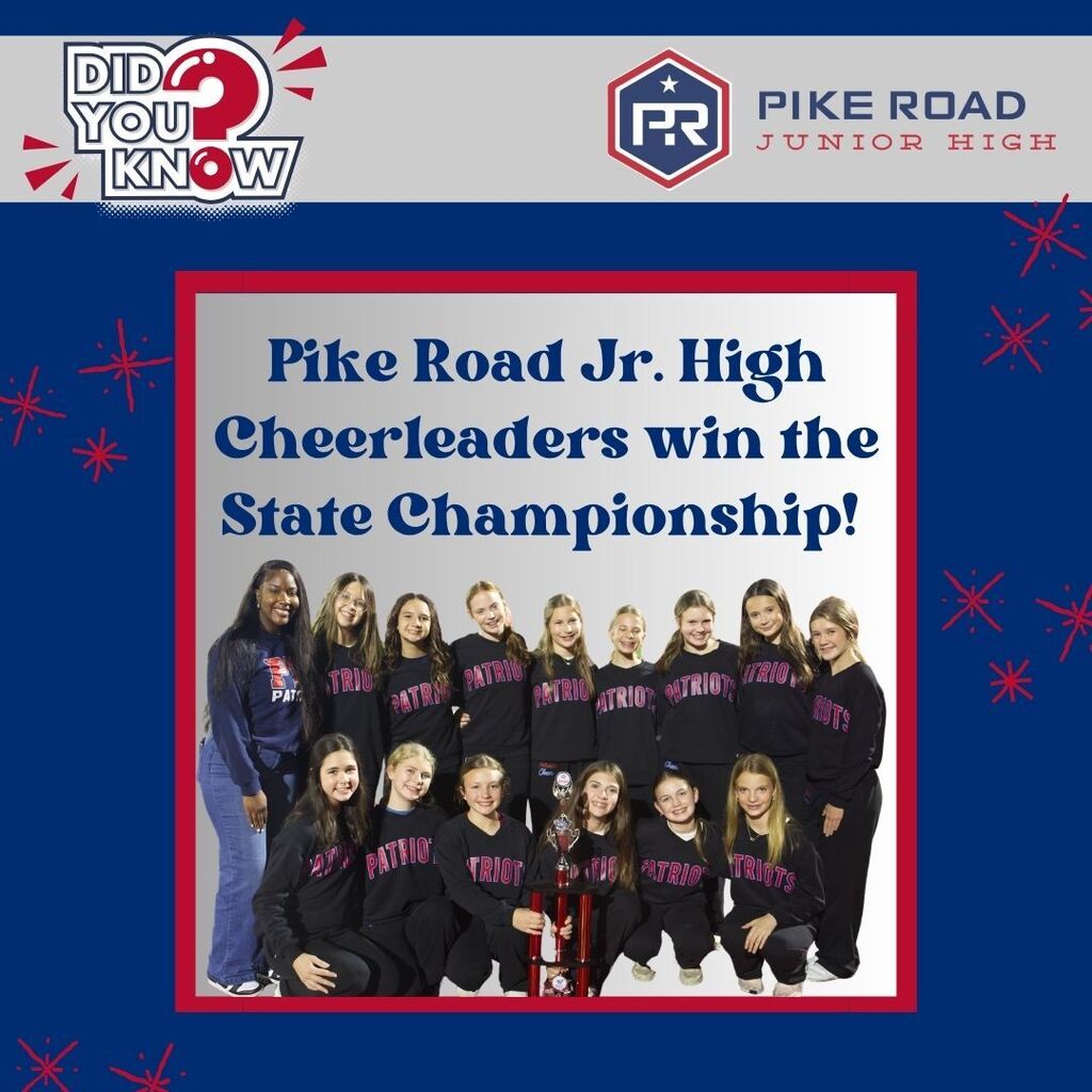 PR Jr. High Cheer celebrates the state champion win!