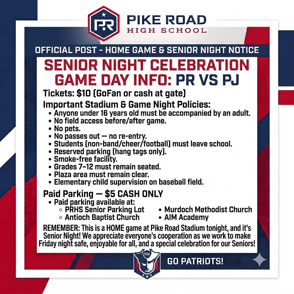 Senior Night Game Day Info