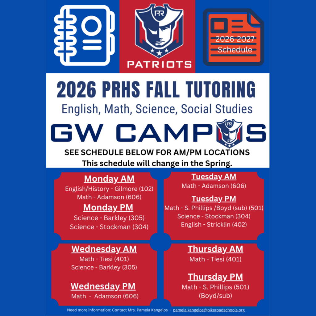 Fall 2026 Tutoring