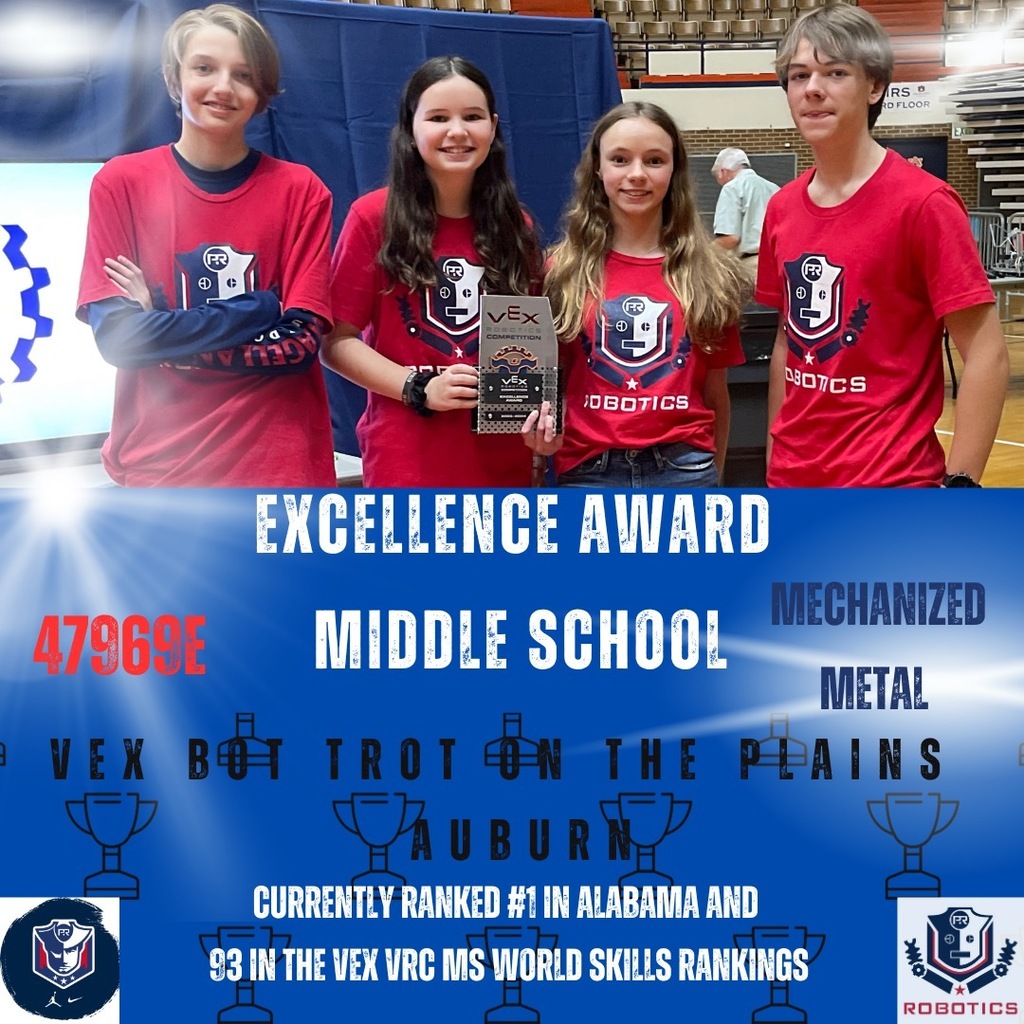 4 teenagers with their Robotics award