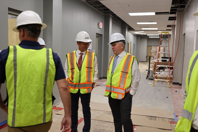 Dr. Eric Mackey touring new Pike Road High School