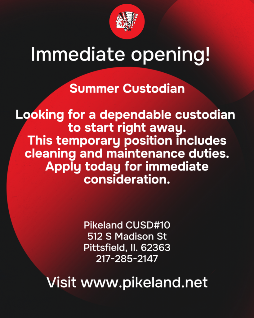 Immediate Opening
