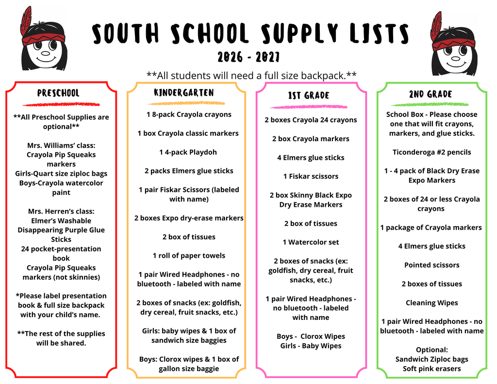 School Supply List
