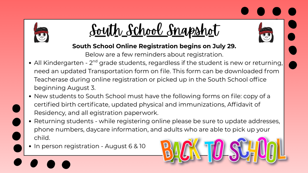 Registration July 29