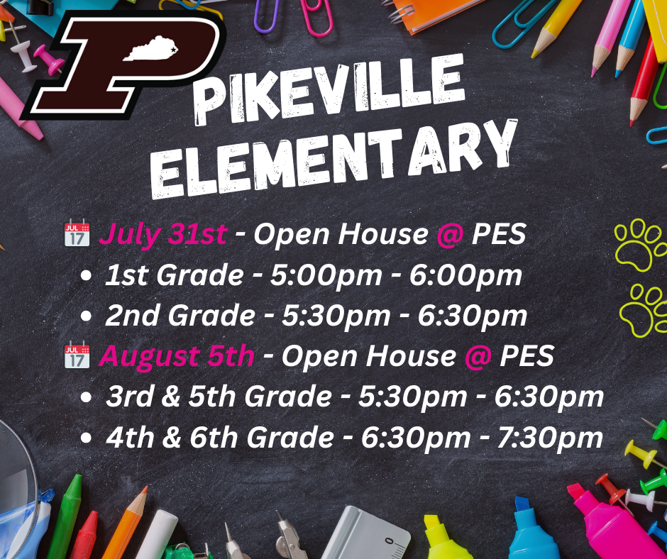 Open Houses Announced July 31st and August 5th at PES