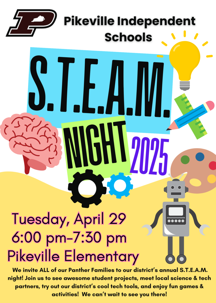 April 29th 2025 STEAM Night Grades K through 12