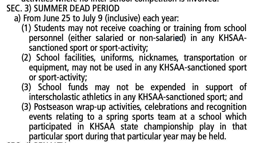 KHSAA Bylaw
