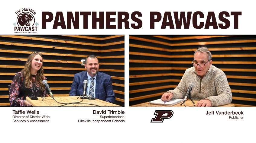 Jeff Vanderbeck, Taffie Wells and David Trimble talk during an episode of the Panthers Pawcast