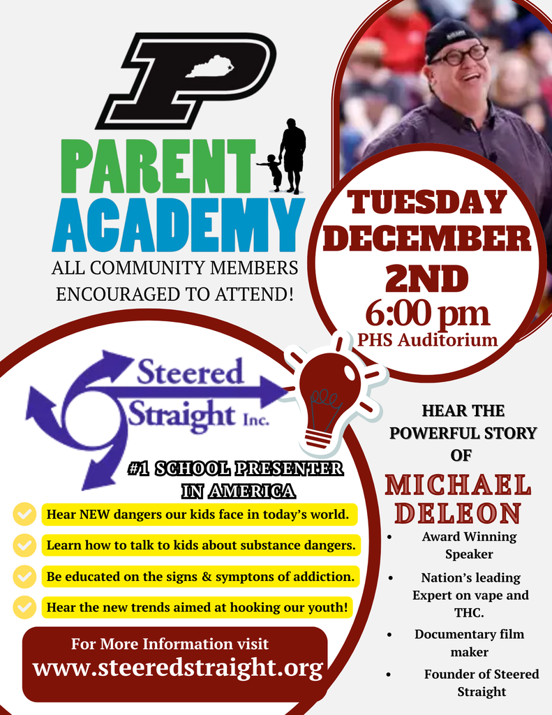 Parent Academy - Steered Straight December 2nd 6PM Alumni Auditorium