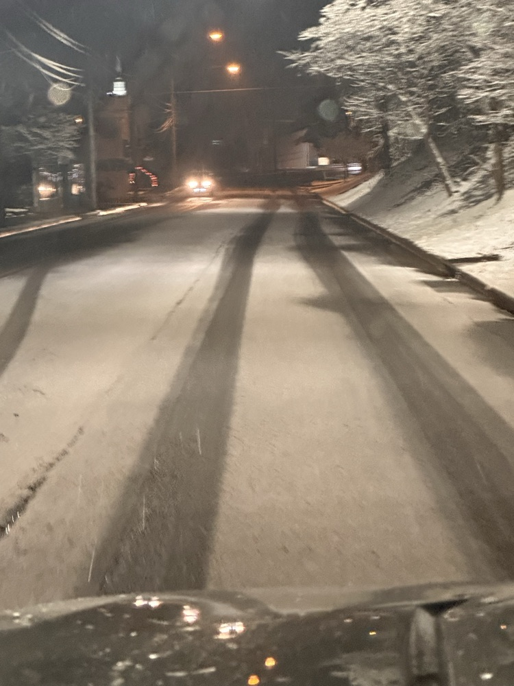snow covered road