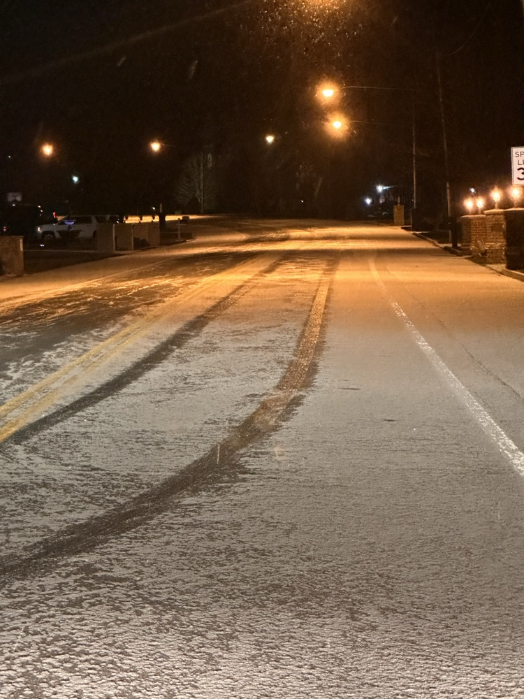 snow on road