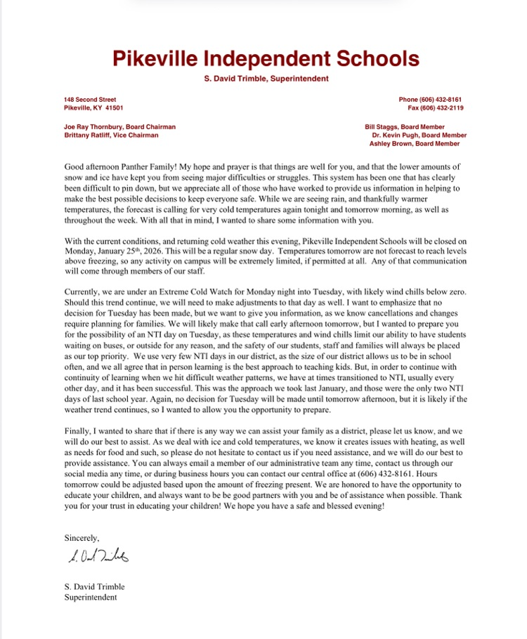 Letter Cancelling School