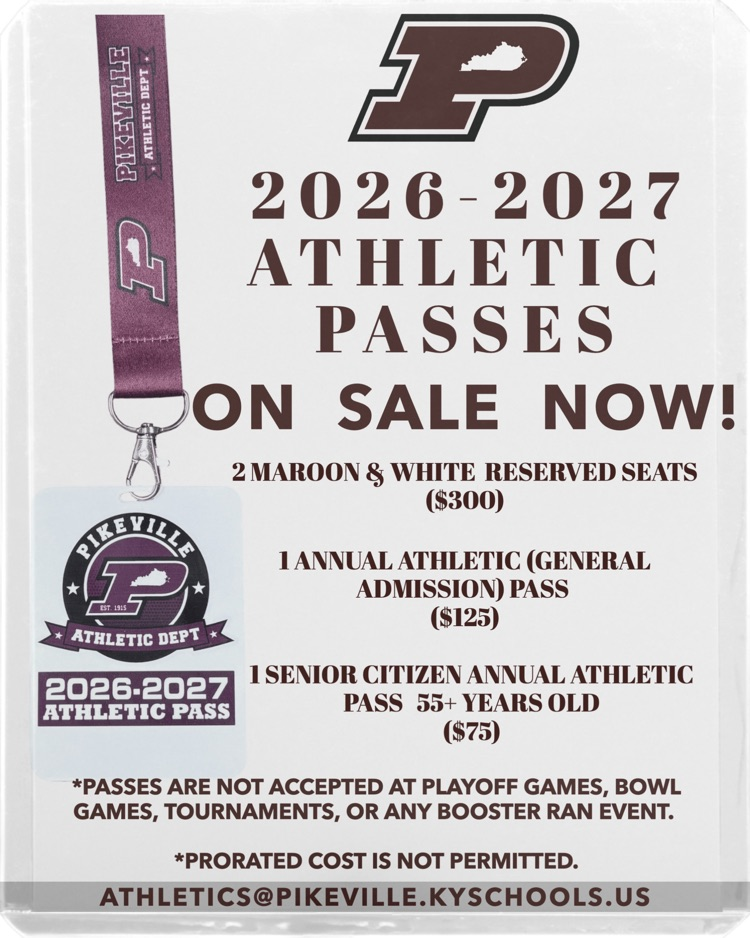 Athletic Passes available now at PHS