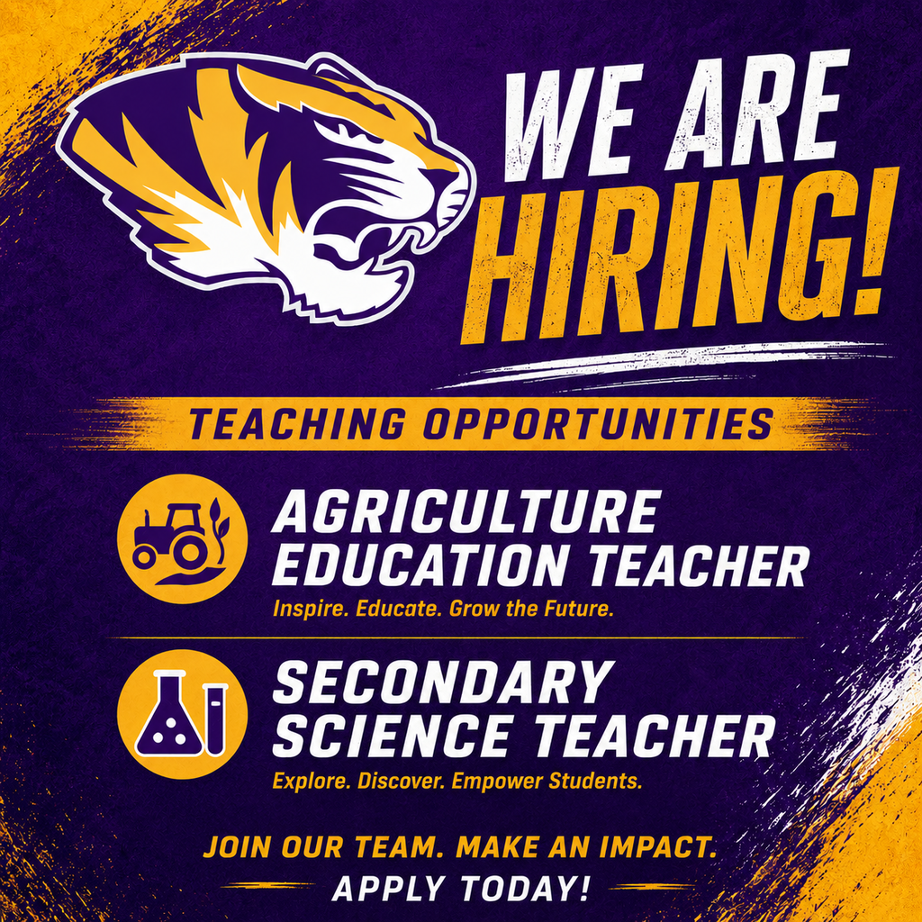 Hiring notice for Pilot Grove School: AG teacher, HS Science Teacher