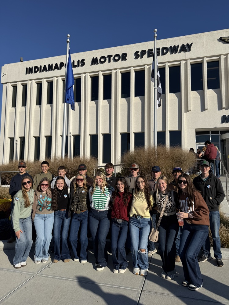 group outside Indianapolis Motor Speedway