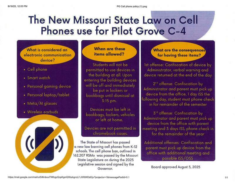 Cell Phone Policy