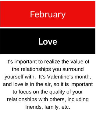 february character trait is love
