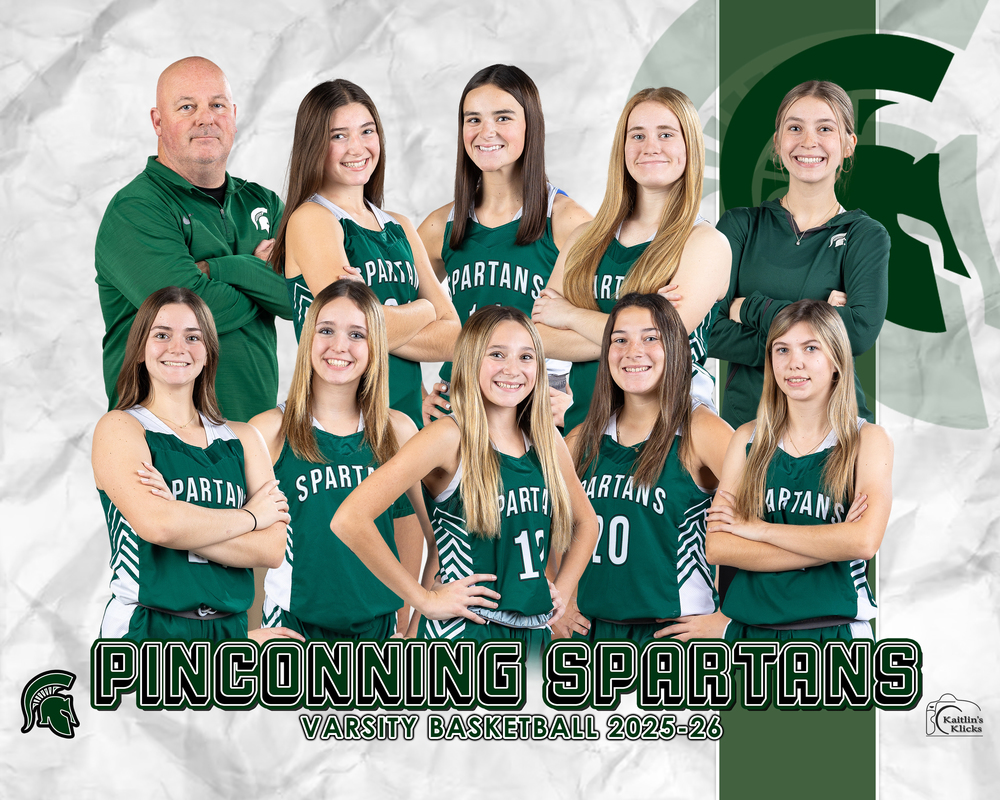 Varsity girls baketball and coaches