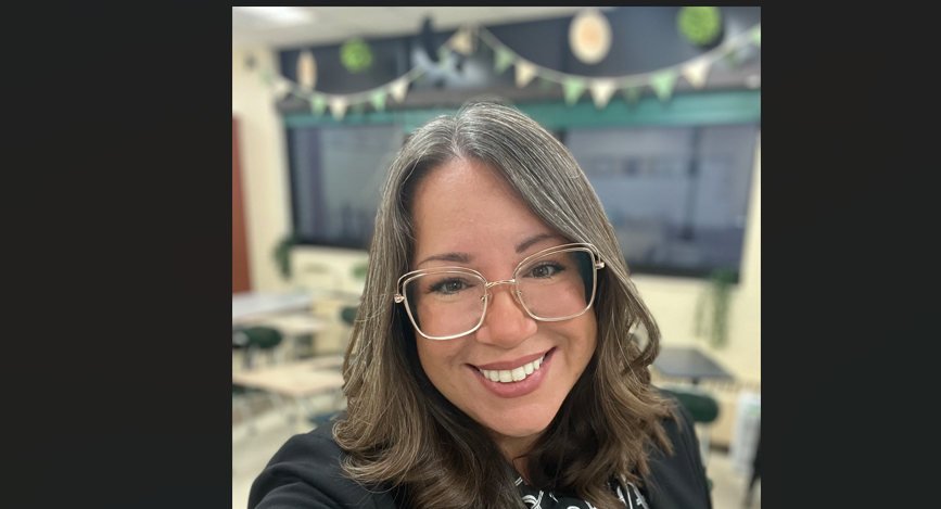 Stasy Kolka, ELA teacher in her classroom