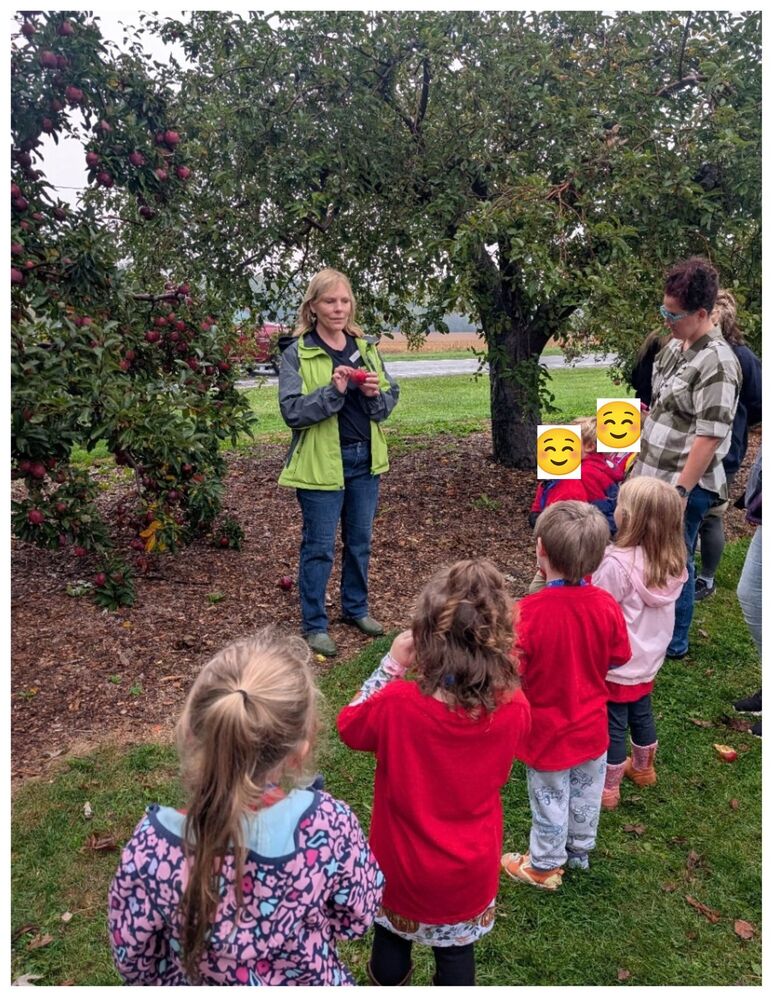 Children Listening About Apples