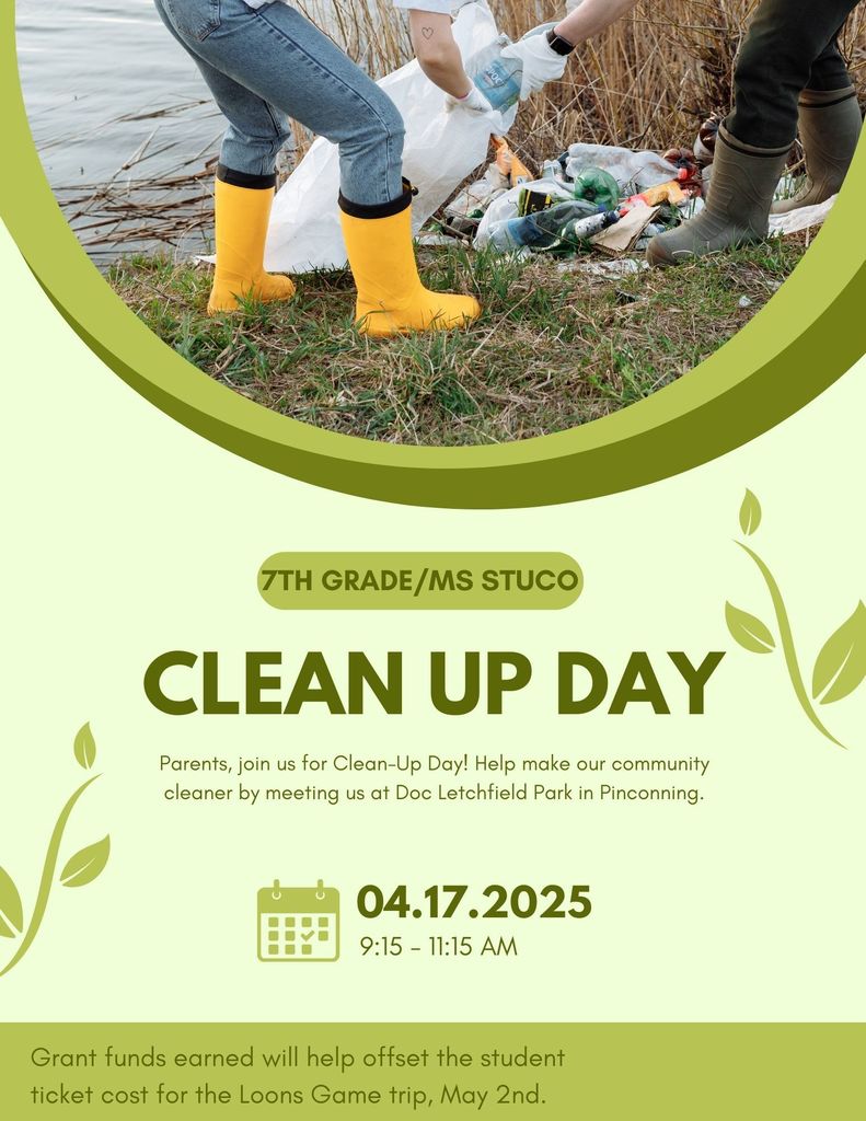 Green Illustrative Clean Up Day Flyer
