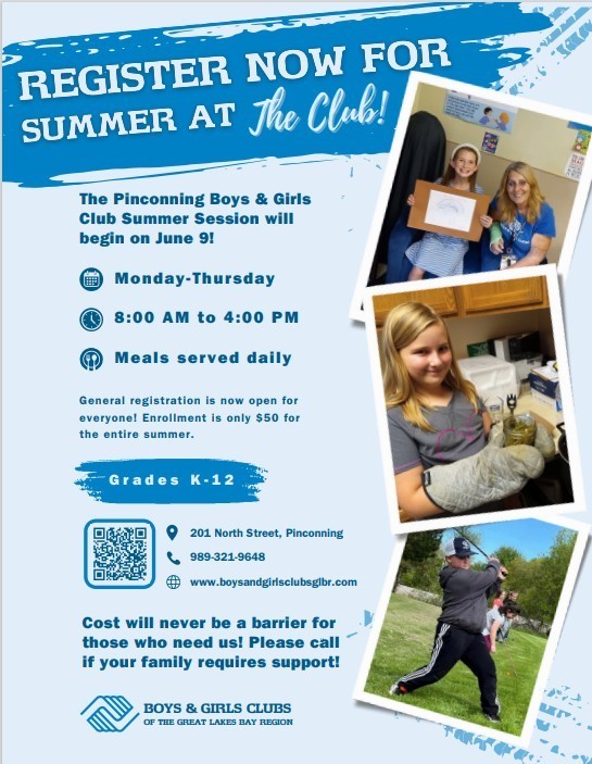 Flyer - Register Now For Summer at the Club!
