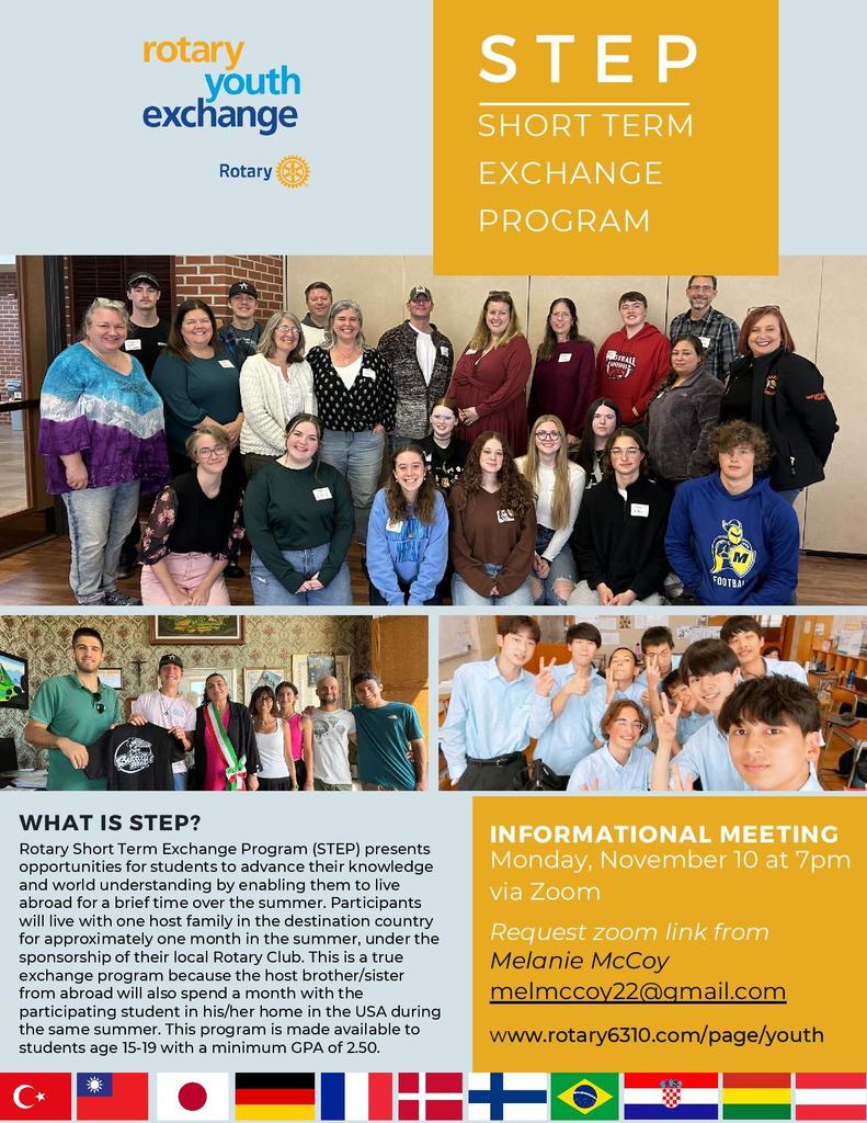 graphic showing information about the Rotary STEP program