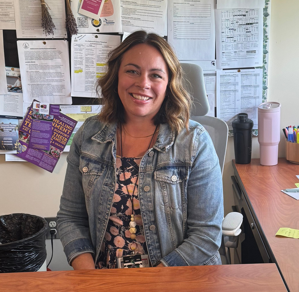 Tiffany Jaime at her desk
